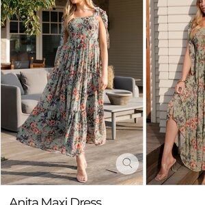 Baltic Born Floral Maxi Dress in Floral Multi Green